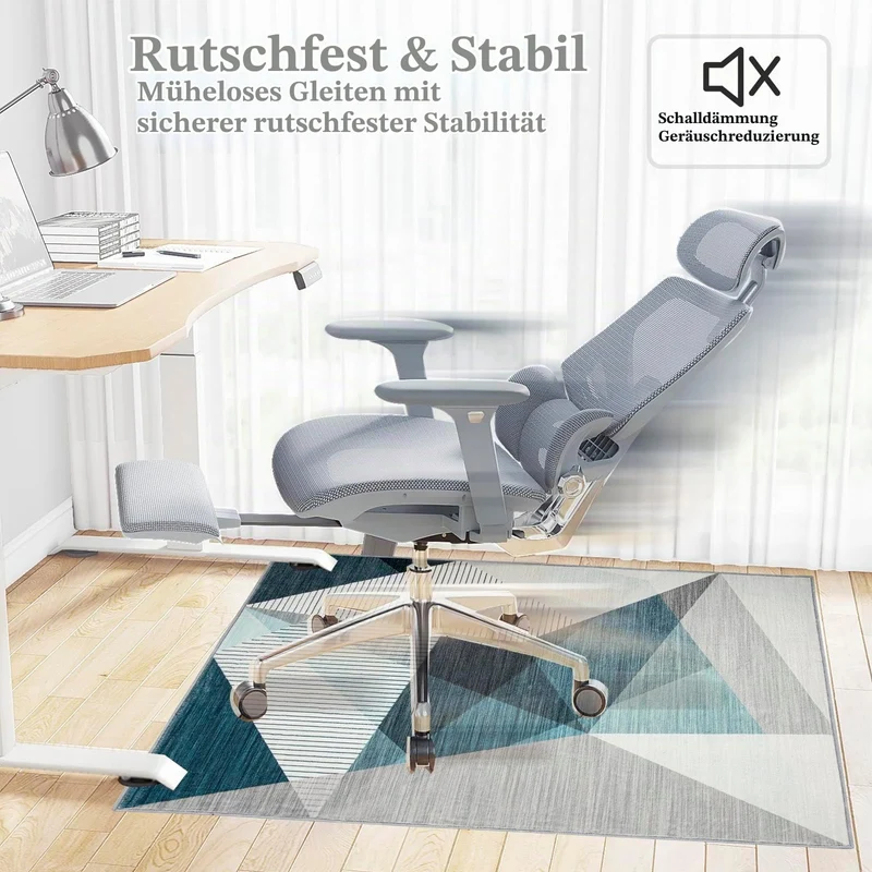 Bodenschutzmatte für Hartböden 120x150cm Stuhlunterlage Gaming Teppich Bodenschutzmatte Bürostuhl Matte Rechteckig Bodenmatte rutschfest Bürostuhlunterlage Stuhlmatten (Mehrfarbig-1)