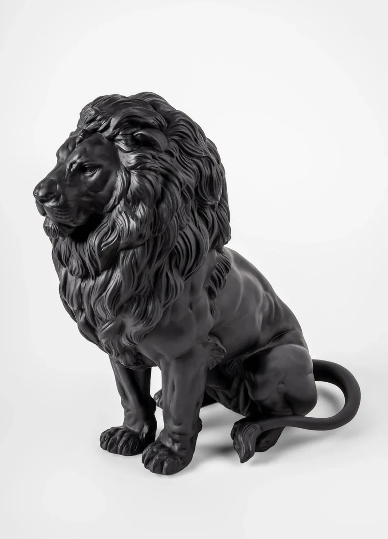 LLADRO® Majestätische Löwen Skulptur Mattschwarz, 43x25x43cm 01009778 - 2025