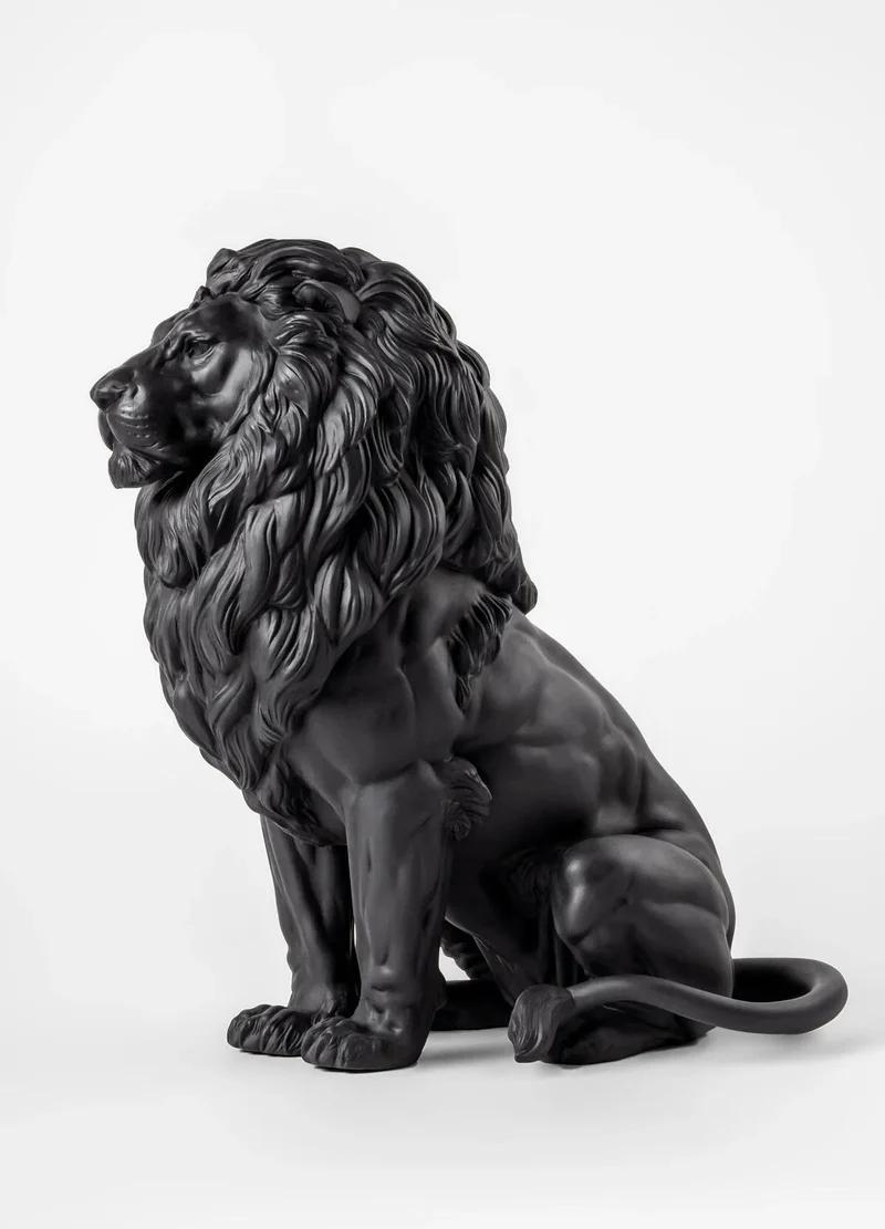 LLADRO® Majestätische Löwen Skulptur Mattschwarz, 43x25x43cm 01009778 - 2025