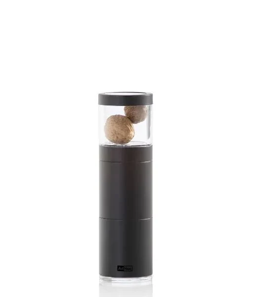 AdHoc, Geschenkset Muskatmühle Muskatino black mit 3 Stck. edle Muskatmühle