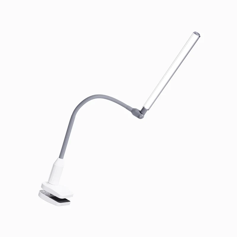 Daylight UnoPro™ Klemmlampe – LED-Klemmleuchte, 95+ CRI, 6000K, 1150 Lux, 4 Helligkeitsstufen, Blendschutzschirm, Flexibler Arm, Robuste Klemme für Lesen, Basteln & Homeoffice, Weiß