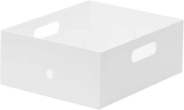 Tragbare Datei-Organizer-Box, Kunststoff-Dokumentenaufbewahrungsbehälter mit Zwei Griffen, Platzsparendes Multifunktionales Design für die Organisation von Schreibtischen, Regalen und