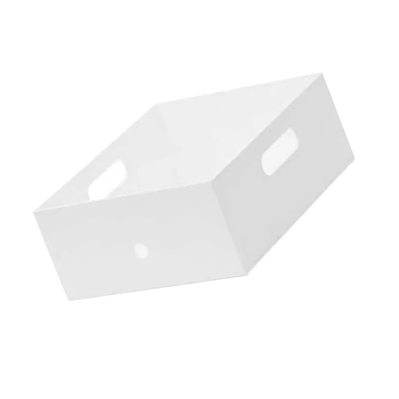 Tragbare Datei-Organizer-Box, Kunststoff-Dokumentenaufbewahrungsbehälter mit Zwei Griffen, Platzsparendes Multifunktionales Design für die Organisation von Schreibtischen, Regalen und