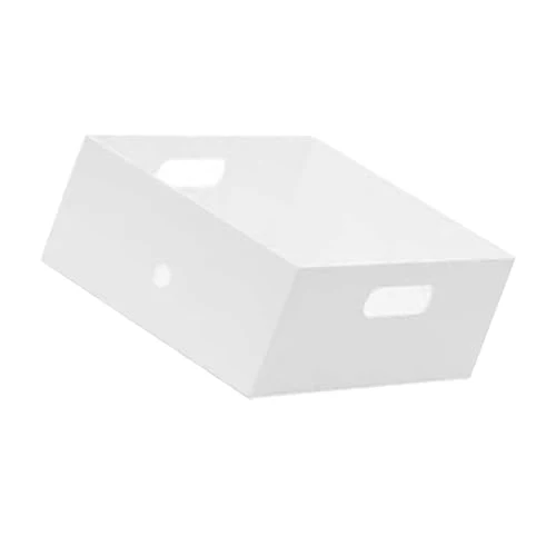 Tragbare Datei-Organizer-Box, Kunststoff-Dokumentenaufbewahrungsbehälter mit Zwei Griffen, Platzsparendes Multifunktionales Design für die Organisation von Schreibtischen, Regalen und