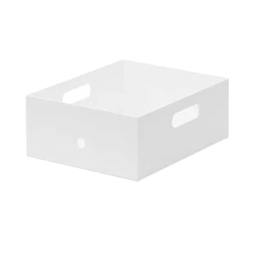 Tragbare Datei-Organizer-Box, Kunststoff-Dokumentenaufbewahrungsbehälter mit Zwei Griffen, Platzsparendes Multifunktionales Design für die Organisation von Schreibtischen, Regalen und