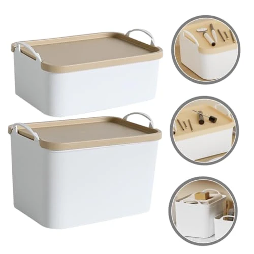 VALICLUD 2 Stück Schreibtisch-organizer-box Für Kleinteile Tragbare Aufbewahrungsbox Praktische Organisationsbox Für Stifte Platzsparend Und Langlebig Geeignet Für Zuhause Und Büro