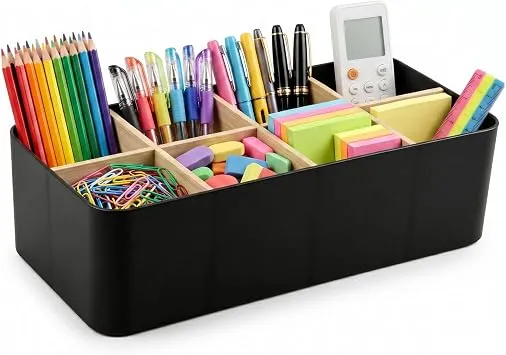 Schreibtisch Organizer mit 8 Fächern, Schwarz