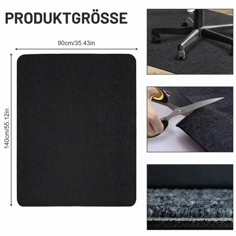 Bürostuhl Unterlage Schreibtischstuhl, 140X90cm Bodenschutzmatte Bürostuhl Teppich Unterlage, Kratzfest Bodenmatte Stuhlunterlage, Schreibtischstuhl Unterlage für Parkett und Hartböden