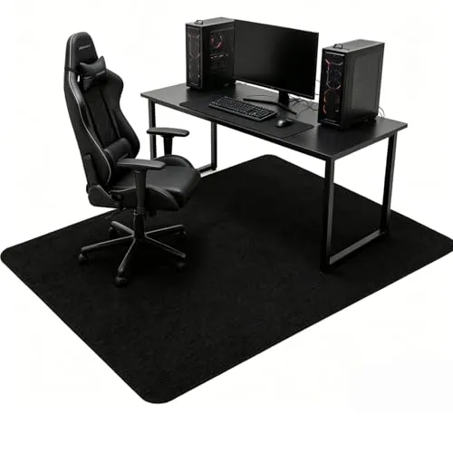 Bürostuhl Unterlage Schreibtischstuhl, 140X90cm Bodenschutzmatte Bürostuhl Teppich Unterlage, Kratzfest Bodenmatte Stuhlunterlage, Schreibtischstuhl Unterlage für Parkett und Hartböden
