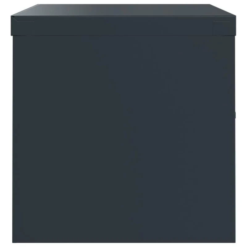 Aktenschrank Anthrazit aus pulverbeschichtetem Stahl 90x40x40 cm abschließbar mit 2 Schlüsseln Büroschrank für Dokumente Ordner und Hängeregister im Arbeitszimmer oder Homeoffice