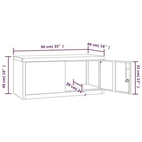 Aktenschrank Anthrazit aus pulverbeschichtetem Stahl 90x40x40 cm abschließbar mit 2 Schlüsseln Büroschrank für Dokumente Ordner und Hängeregister im Arbeitszimmer oder Homeoffice