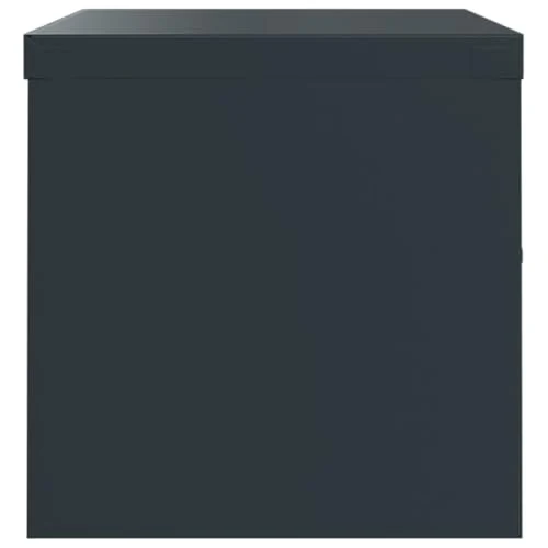 Aktenschrank Anthrazit aus pulverbeschichtetem Stahl 90x40x40 cm abschließbar mit 2 Schlüsseln Büroschrank für Dokumente Ordner und Hängeregister im Arbeitszimmer oder Homeoffice
