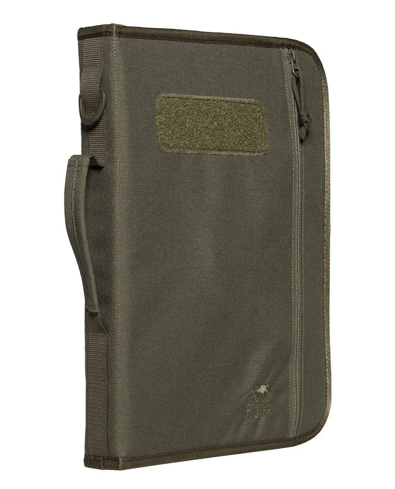 Tasmanian Tiger TT File Server MKII Din A4 Ringordner Schreibmappe, Organizer Dokumenten-Tasche mit integr. Ringordner & Klemmbrett (Oliv)