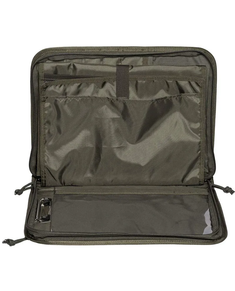 Tasmanian Tiger TT File Server MKII Din A4 Ringordner Schreibmappe, Organizer Dokumenten-Tasche mit integr. Ringordner & Klemmbrett (Oliv)
