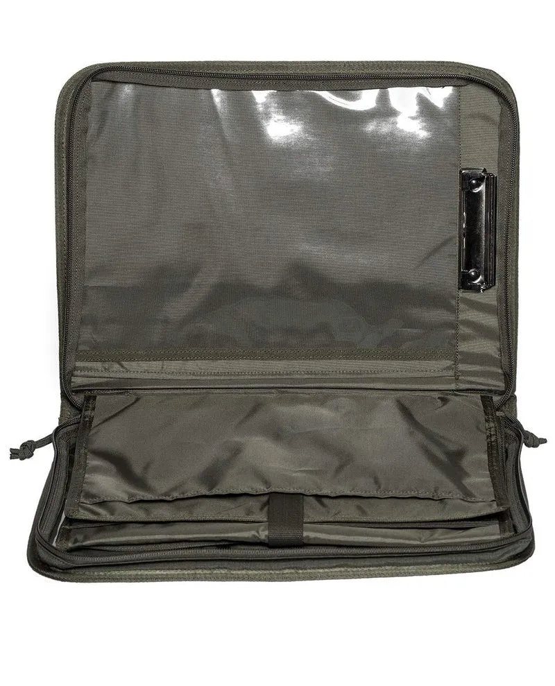 Tasmanian Tiger TT File Server MKII Din A4 Ringordner Schreibmappe, Organizer Dokumenten-Tasche mit integr. Ringordner & Klemmbrett (Oliv)
