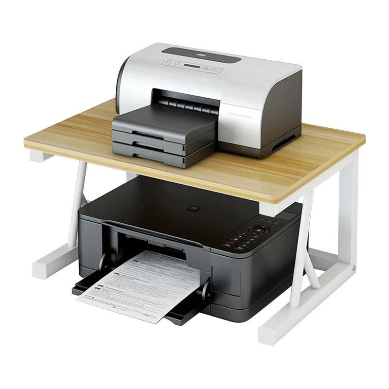 Druckerständer Schreibtisch Holz,2-Etagen Schreibtisch Drucker Regal