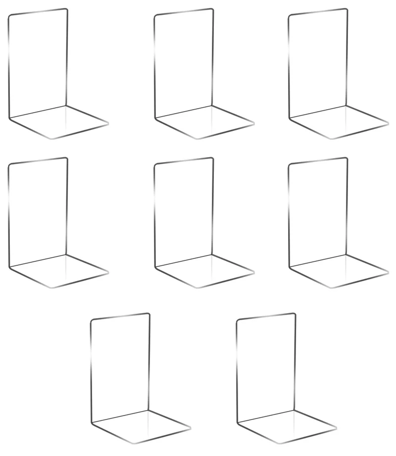 Buchstütze,8 Stück Klarer Acryl-Buchständer,Transparente Buchstützen-Set