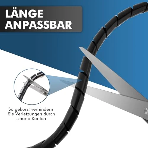 shinfly 2×6 m Kabelschlauch, Kabelschutzschlauch 8-32mm (6m), 10-40mm (6m)