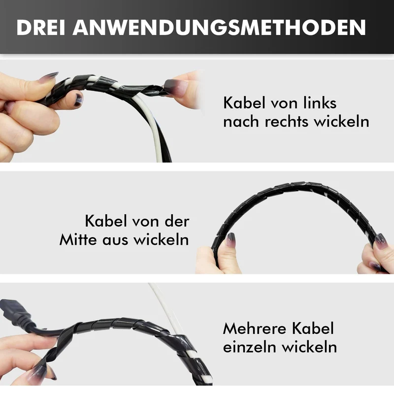 shinfly 2×6 m Kabelschlauch, Kabelschutzschlauch 8-32mm (6m), 10-40mm (6m)