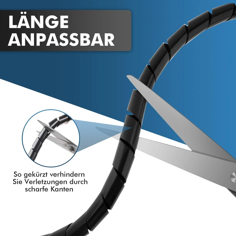 shinfly 2×6 m Kabelschlauch, Kabelschutzschlauch 8-32mm (6m), 10-40mm (6m)