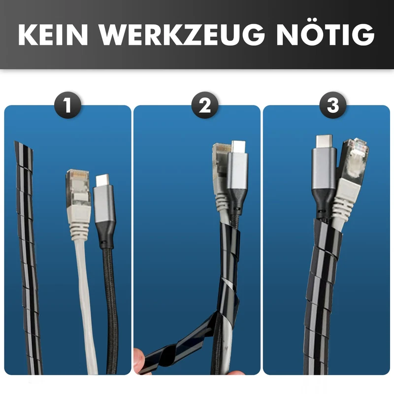 shinfly 2×6 m Kabelschlauch, Kabelschutzschlauch 8-32mm (6m), 10-40mm (6m)