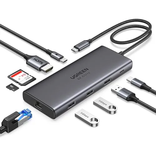 UGREEN Revodok Pro 109 USB C Hub 10Gbps Docking Station HDMI 4K@60Hz