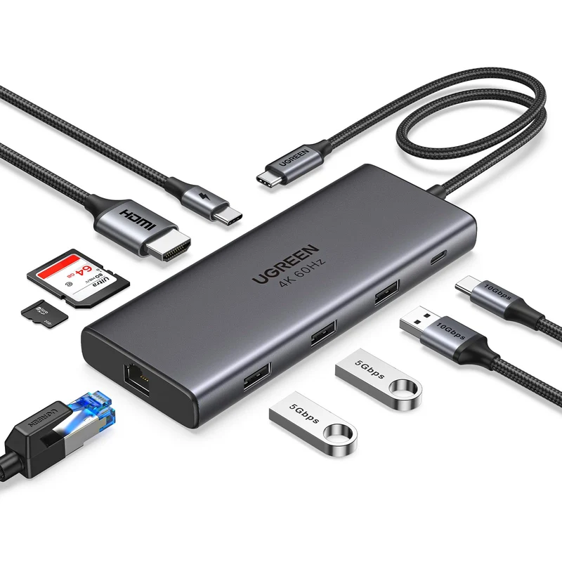 UGREEN Revodok Pro 109 USB C Hub 10Gbps Docking Station HDMI 4K@60Hz
