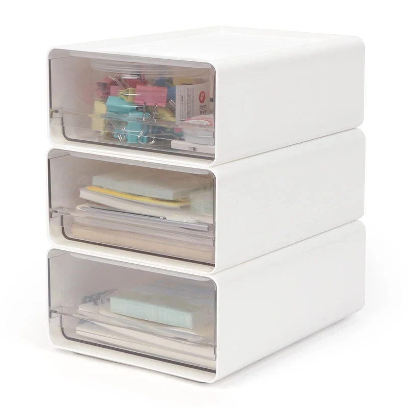 Organizer mit Schubladen Acryl 3 Stück, Schreibtisch Organizer A5