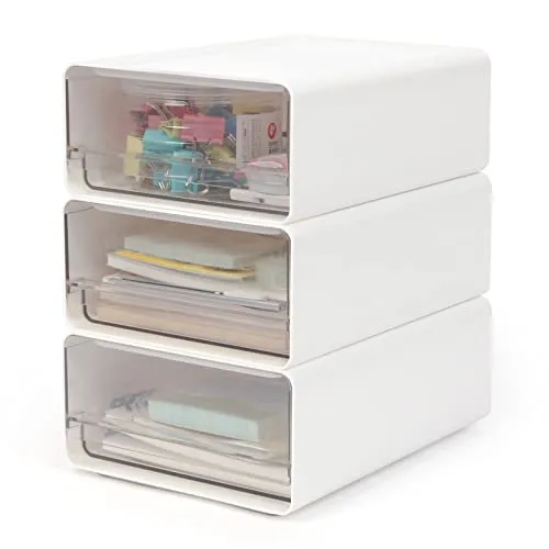 Organizer mit Schubladen Acryl 3 Stück, Schreibtisch Organizer A5