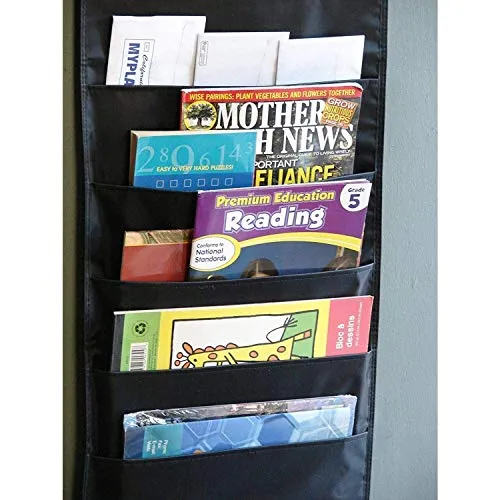Taschenformat, Zeitschriftenhalter, Wandhalterung, Zeitschriftenaufbewahrung, Oxford-Stoff, Schreibtisch-Halterung für Büro, Schule oder Zuhause, 20 Taschen
