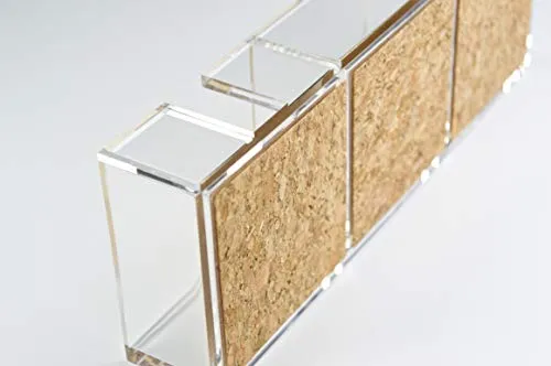 Schreibtisch Organizer Acryl Transparent mit Gold – 3 Fächer Ablage für Notizen, Büro & Kosmetik – moderner Desk Organizer