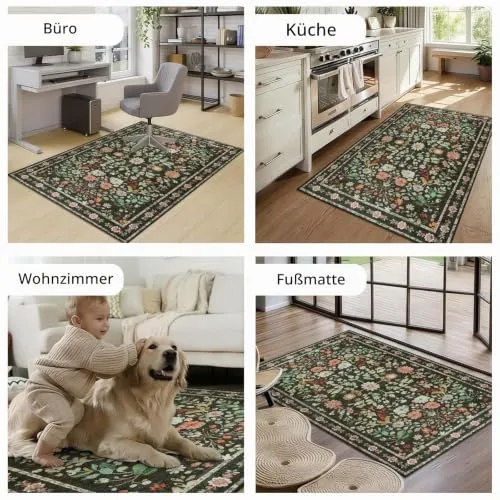 Homcomodar Bodenschutzmatte Bürostuhl 120x150cm Bürostuhl Unterlage rutschfest Schreibtischstuhl Unterlag Bodenschutzmatte für Hartböden Teppich für Harten Boden, Laminat und Fliesen Schwarz