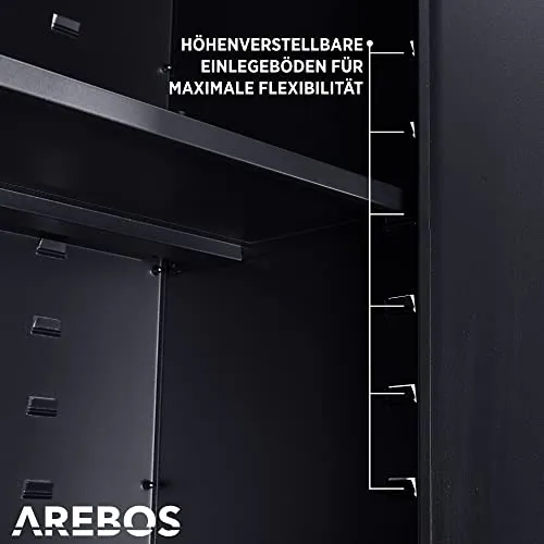 Arebos Aktenschrank | Büroschrank | Lagerschrank | Materialschrank