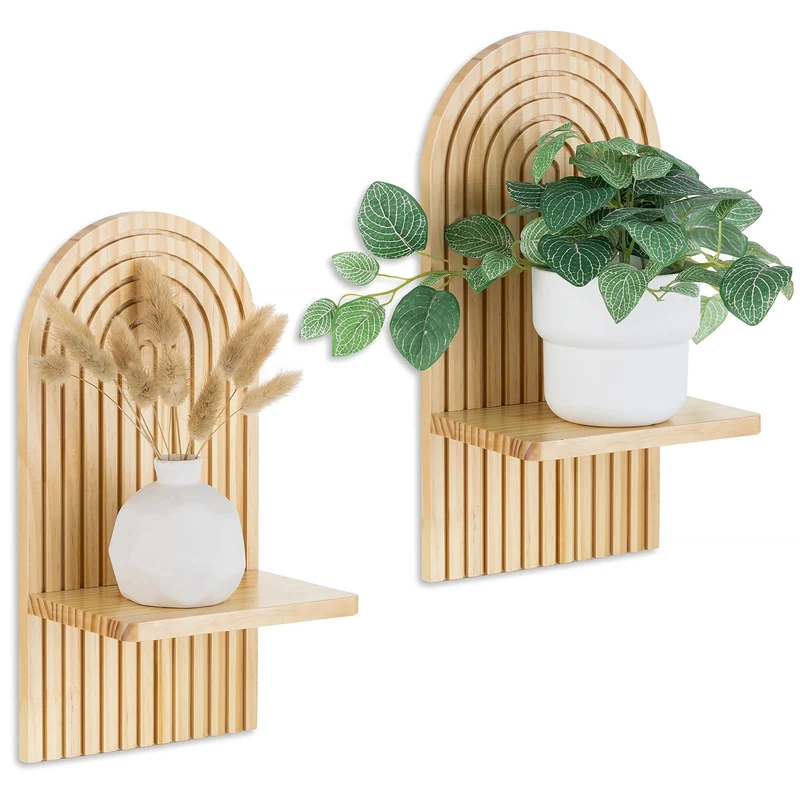 Wandregal Holz Boho Wanddeko, Kinderzimmer Regale Wand Deko