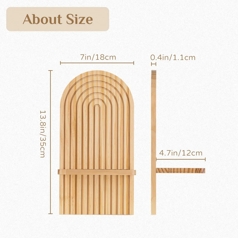 Wandregal Holz Boho Wanddeko, Kinderzimmer Regale Wand Deko