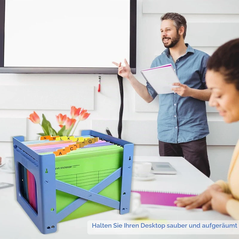 A4 Hängemappen, 25 Stück Polypropylen Hängemappen mit Reitern, Karteneinsätzen und löschbaren Stift, A4 Hängeregister Mappen Aufbewahrung Aktenordner für Schule Zuhause Arbeit Büro Organisation