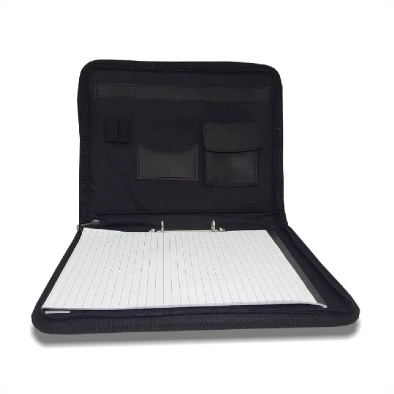 Feuerwehr Schreibmappe 3M Scotchlite/mit individuellem Text/Einsatzorganizer HuPf Style mit Reflexstreifen auch für THW Rettungsdienst
