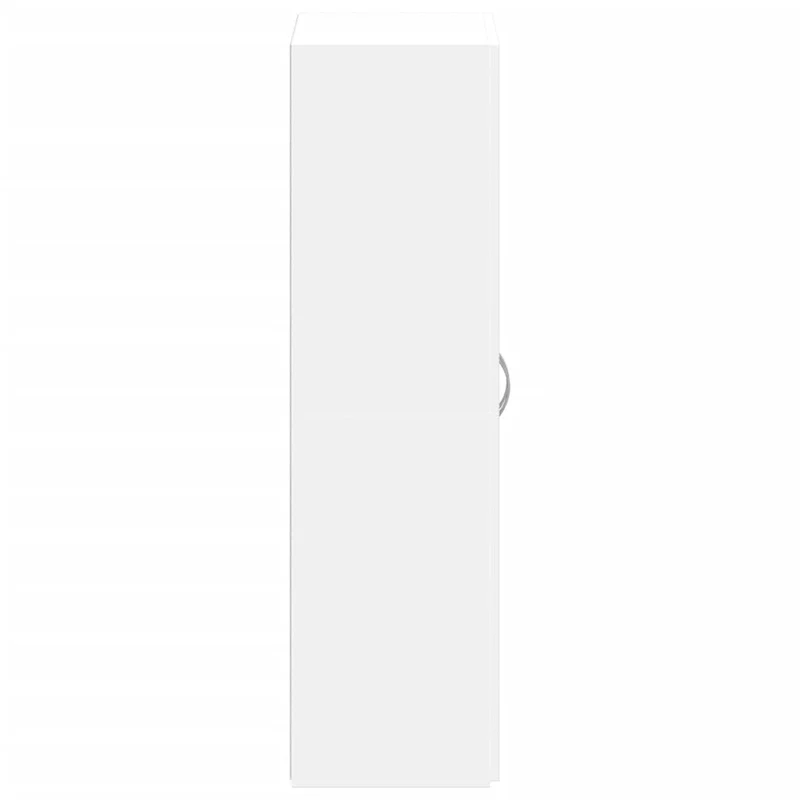 Aktenschrank Weiß Holzwerkstoff 60x32x115 cm mit Zwei Türen, Büroschrank für Archivierung und Ordnung, abschließbar, vielseitig für Büro, Arbeitszimmer und Homeoffice geeignet
