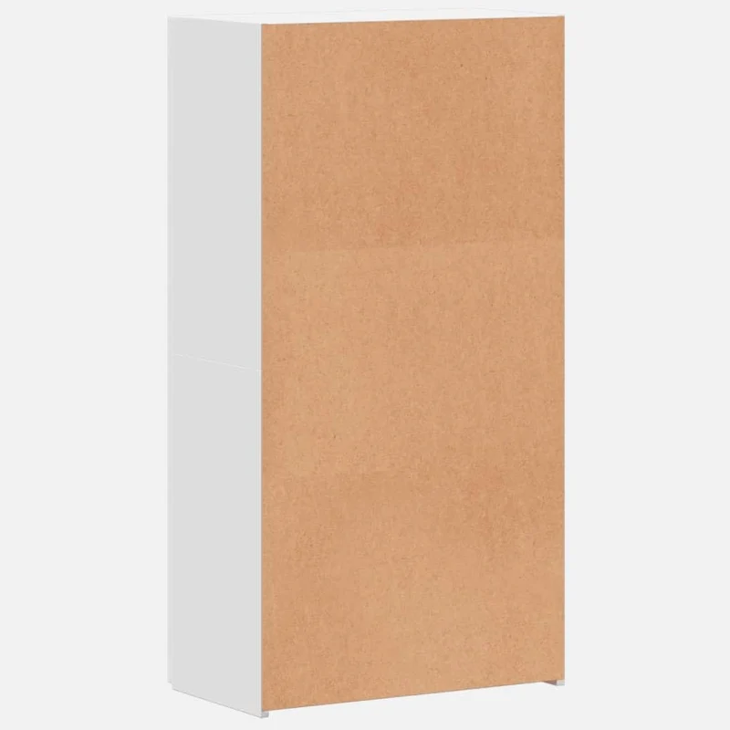 Aktenschrank Weiß Holzwerkstoff 60x32x115 cm mit Zwei Türen, Büroschrank für Archivierung und Ordnung, abschließbar, vielseitig für Büro, Arbeitszimmer und Homeoffice geeignet