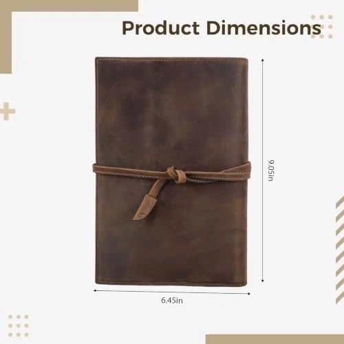 Notizbuchhülle aus Echtleder, A5 Leder Journal Cover für Damen und Herren, Retro Nachfüllhülle mit mehreren Taschen und Organizer, für Business, Büro und Reise, Kaffeebraun