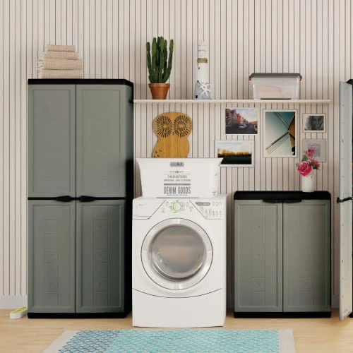 Kis Kunststoffschrank "Jolly" niedrig, 1 Stück, dunkelgrau/schwarz, 9733000 0444 01