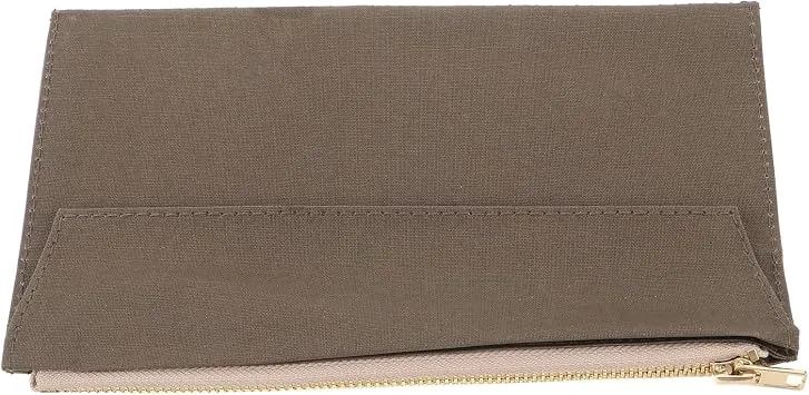 Notizbuchhülle für professionelle, mit Reißverschluss, Canvas, mehrere Fächer, für Schreibwaren und Journaling, leichte Tasche