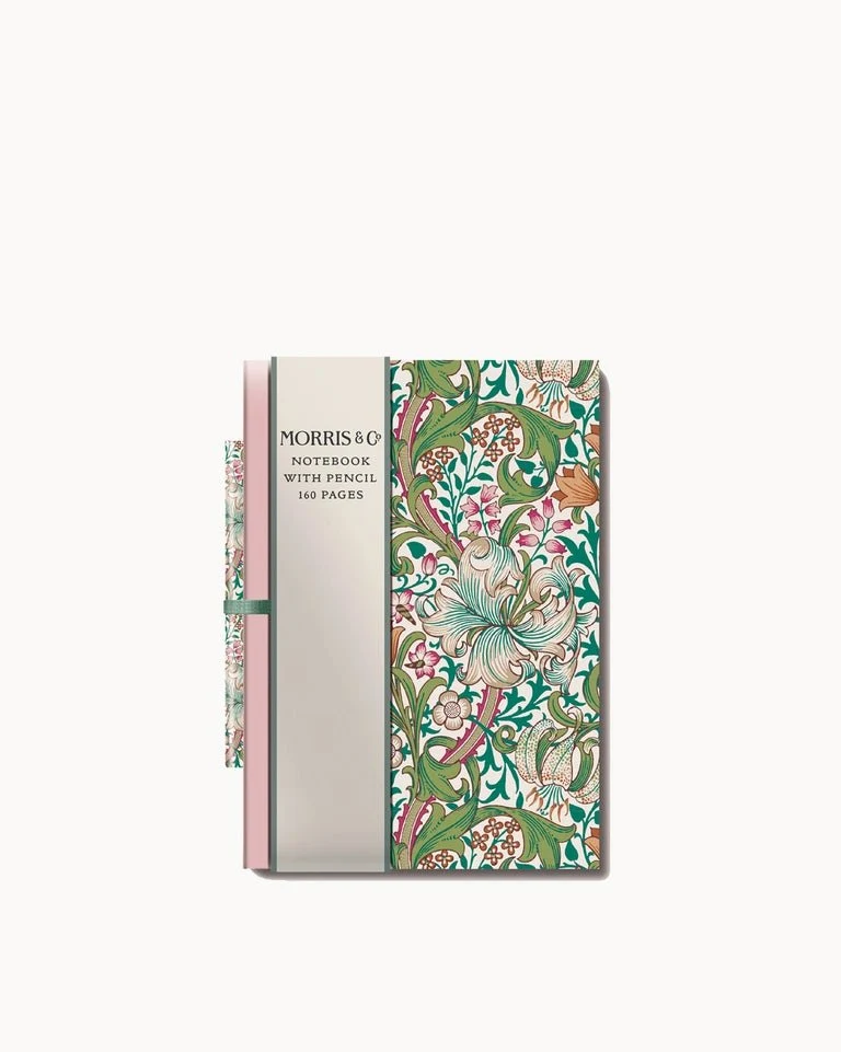 Chic.mic, Mini Notizbuch A6 mit Stift, Blumenmotive William Morris
