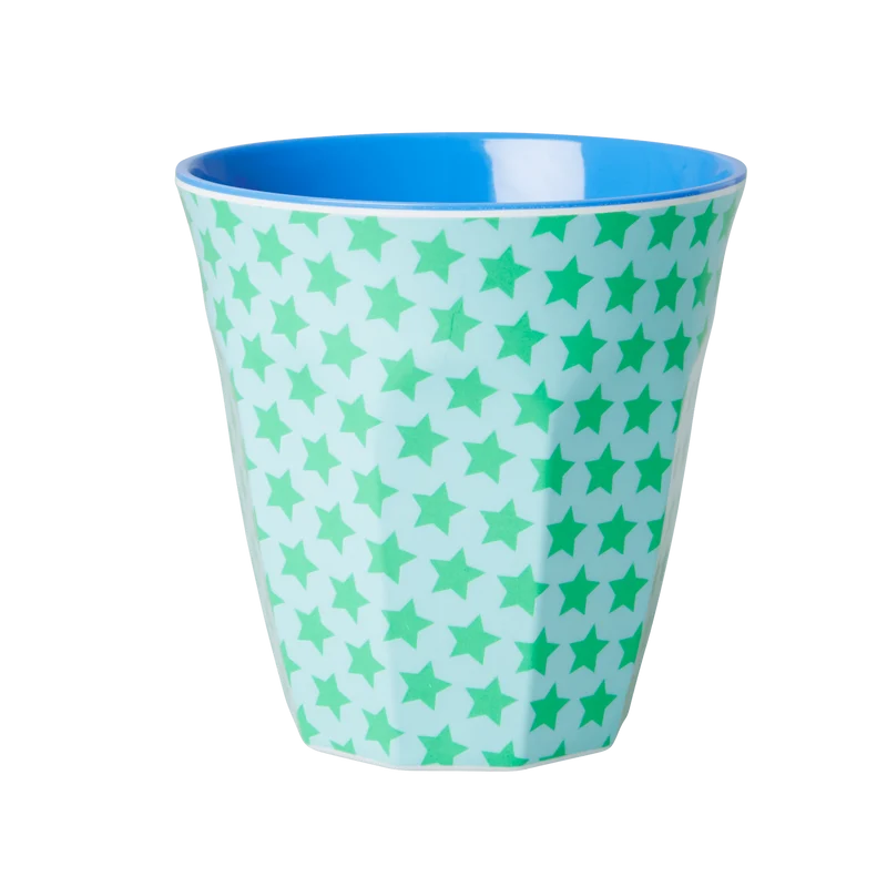rice, Melamine Becher Stars grün/turquoise, 250 ml