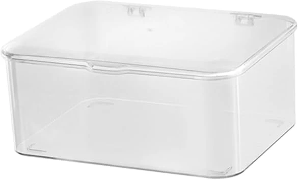 Transparente aus Ps mit Deckel Stapelbar Aufbewahrungsbox Multifunktionale Organisationsbox zur Ordentlichen Aufbewahrung für Schreibtisch und Schule von Haarschmuck und Zubehör