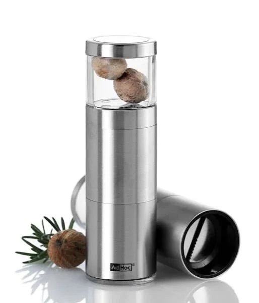 AdHoc, Geschenkset Muskatmühle MUSKATINO mit 3 Stck. edle Muskatnüsse