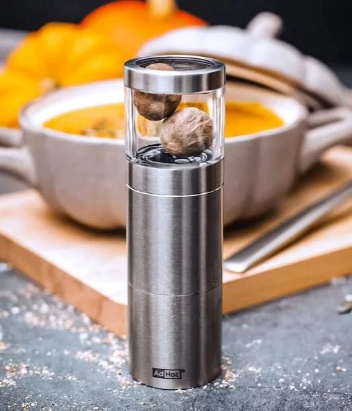 AdHoc, Geschenkset Muskatmühle MUSKATINO mit 3 Stck. edle Muskatnüsse