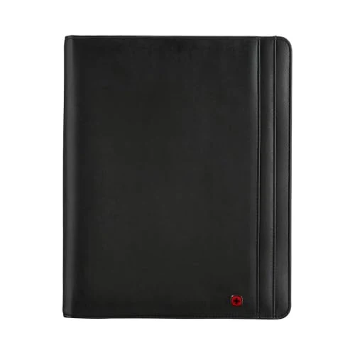 WENGER Venture Schreibmappe mit Tragegriff, Padfolio mit Business-Organizer, 10 Zoll Tabletfach, Polyester/Vinyl, A4-Notizbuch, Damen Herren, Schwarz, 611710