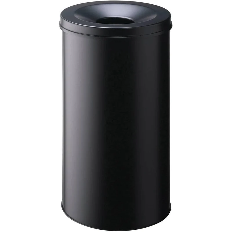 Durable Papierkorb Safe rund, selbstlöschender Mülleimer, 60l, schwarz