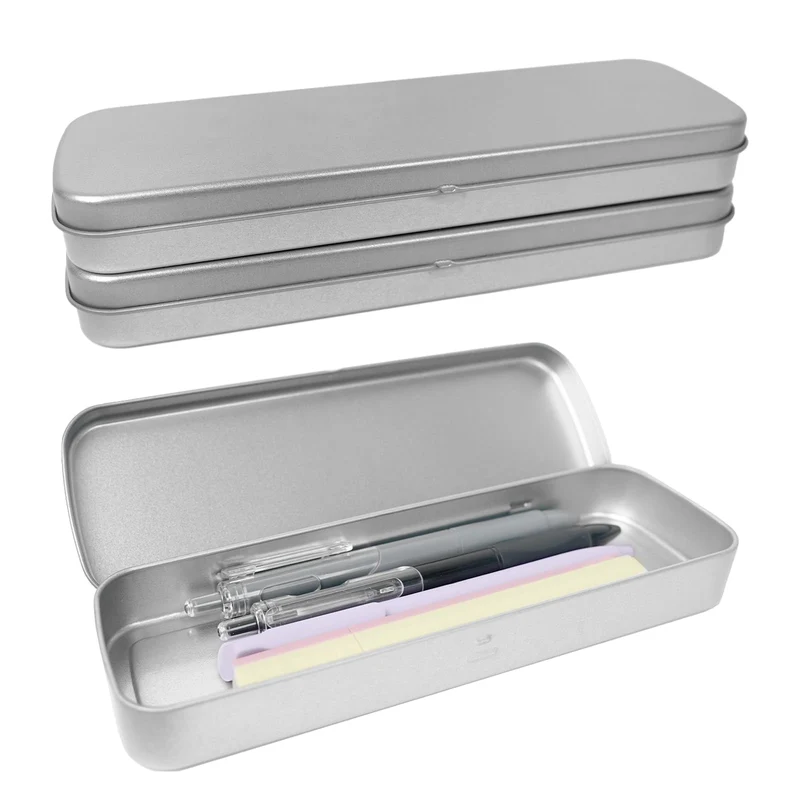 3 Stück Stiftebox Blechdose Stifte Box Metallbox mit Deckel